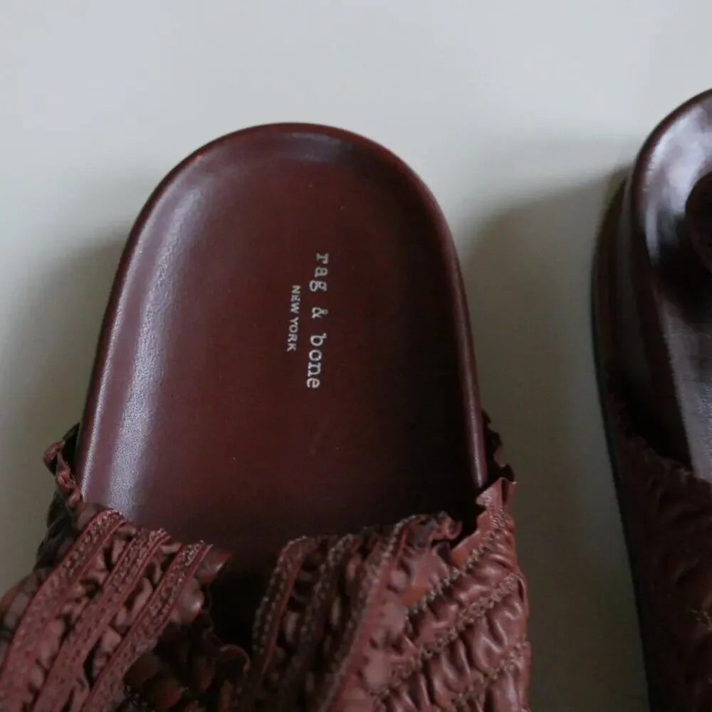Rag & Bone Bailey Brown Leather Sandal Slingback Womens 10 - Picture 5 of 11